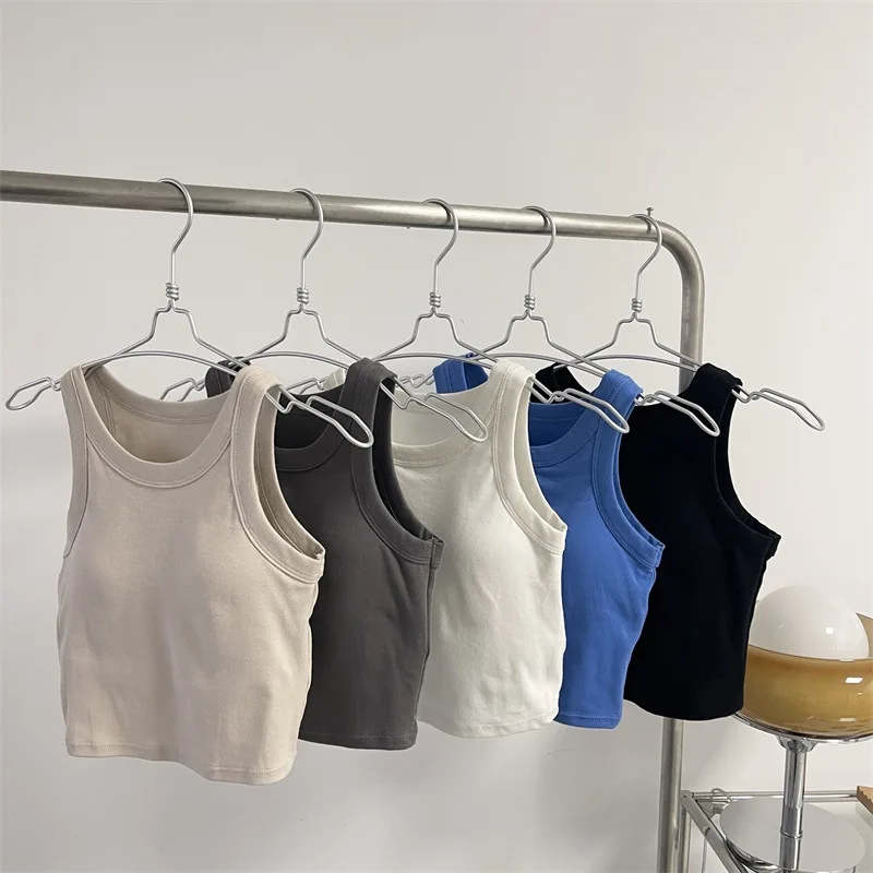 Dropshipping Products 2022 Wirefree Cotton Workout Bralettes Cami Bra Tank Tops With Pads