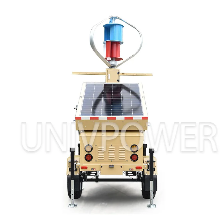 DC Powered White LED Mobile Solar Light Tower IP67 Rating for Garden Landscape Trailerable Surveillance