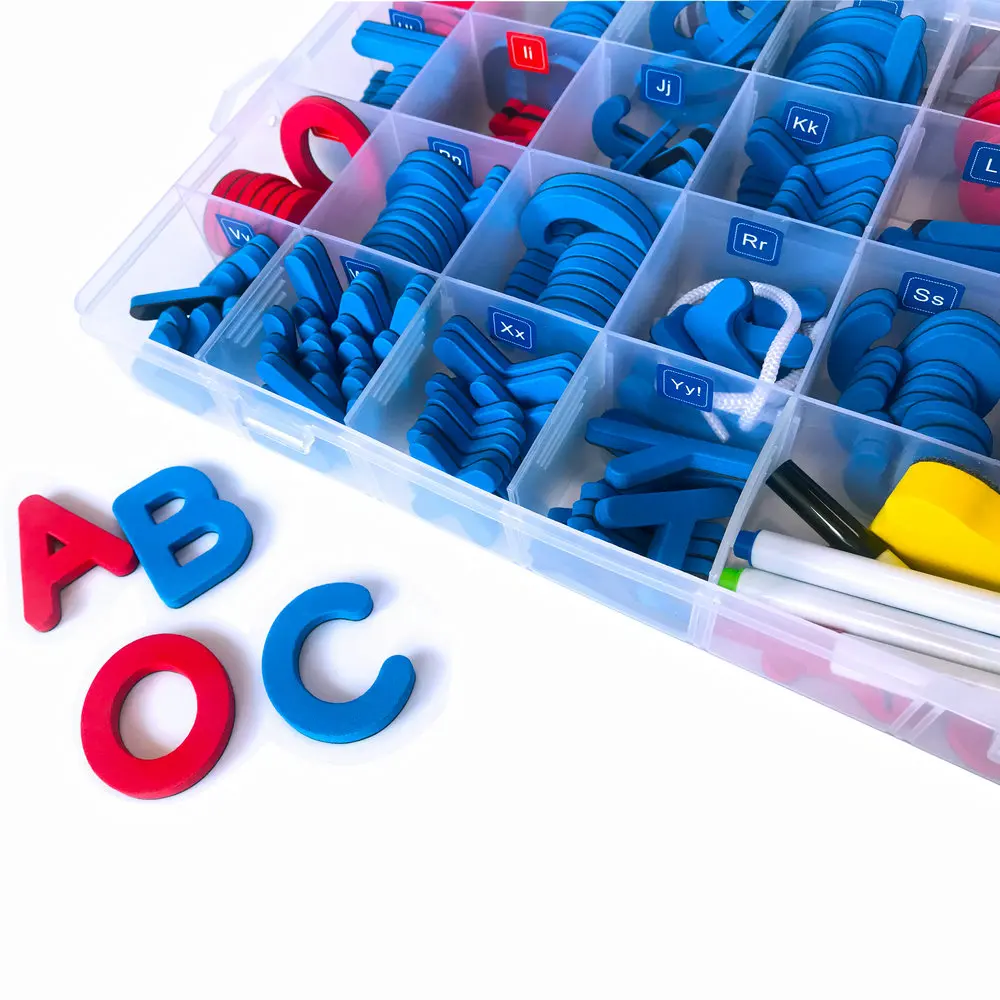 Educational Kids Toy Colorful Eva Flexible Letters Arabic Numbers Magnetic Foam Alphabet Sets With Writing Magnet Board