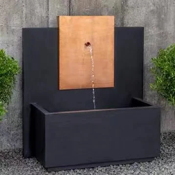Modern garden Corten Steel metal black outdoor water fountains outdoor
