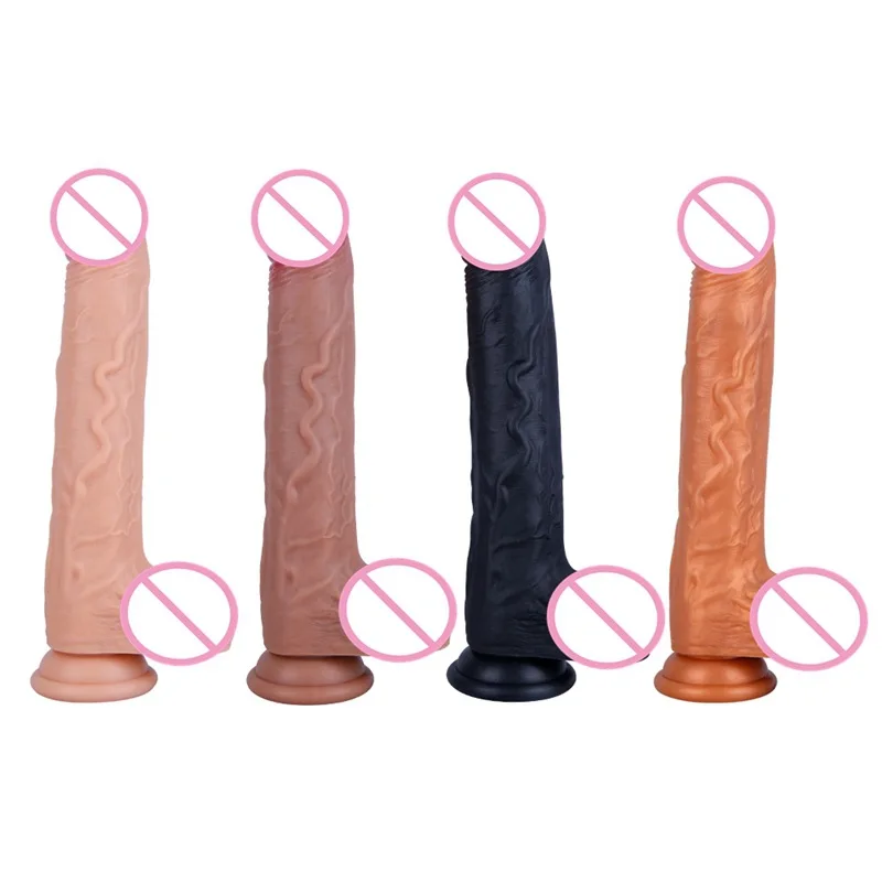 Delightor Big Realistic Double Layer Silicone Dildo Simulation Huge Long Dildo Gay Adult Sex Toy Wholesale Bulk Dildo