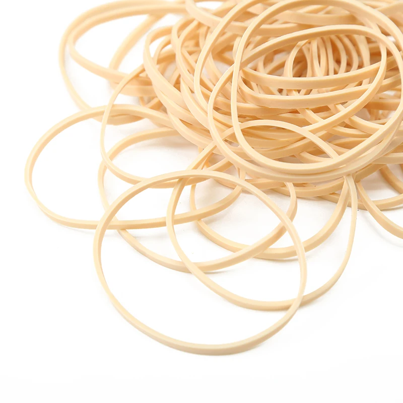 High Quality Wholesale Soft Elastic Beige Durable Rubber Bands For Packaging Office School Home