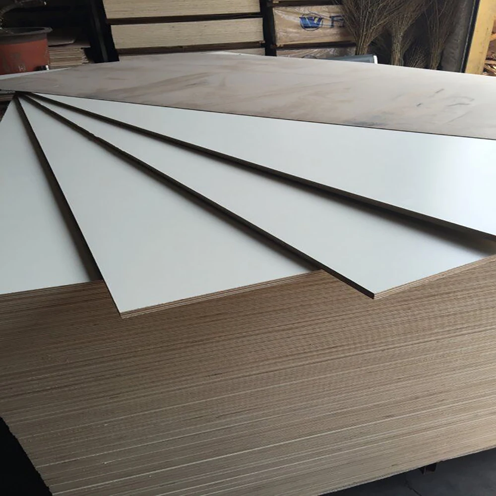 GTCO White Customized Thickness 1220*2440mm Melamine Plywood Furniture-grade veneer panels with CE ISO for furniture making