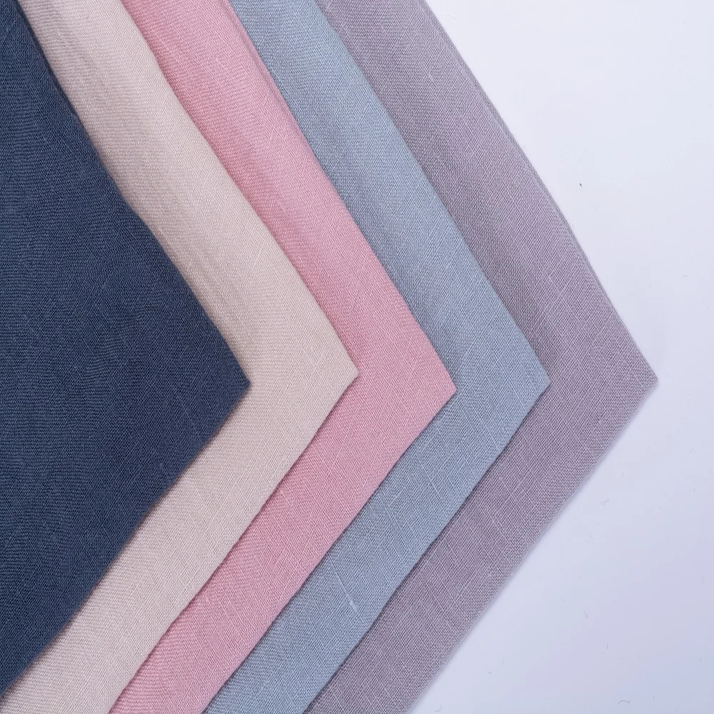 8041# French 100% Linen Fabric  Sandwashed Plain Dyed Stonewashed Linen Fabrics for Clothing