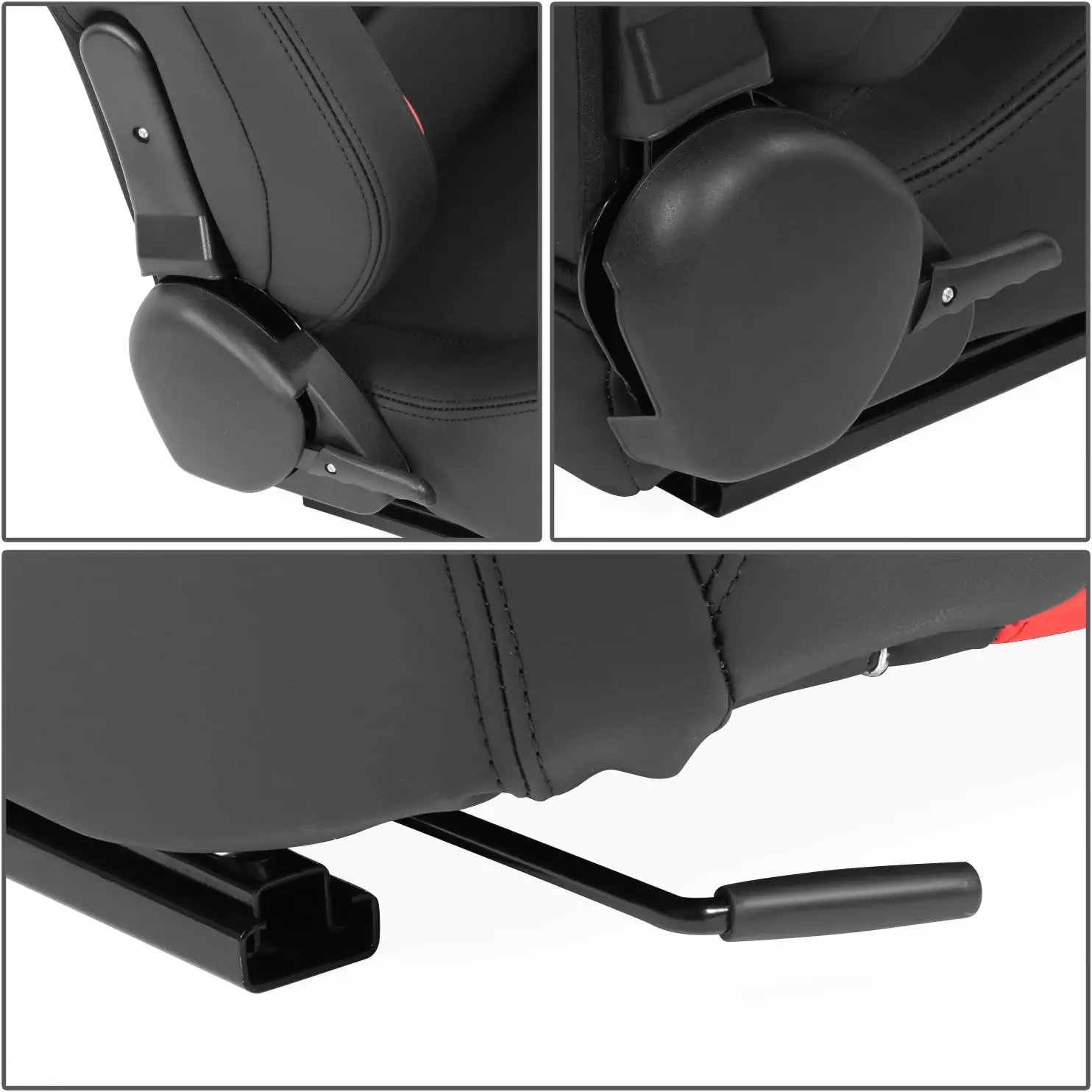 JIABEIR 9014 Red Universal Leather Bucket Car Interior Accessories Sports Race Modified Driving Racing Seats