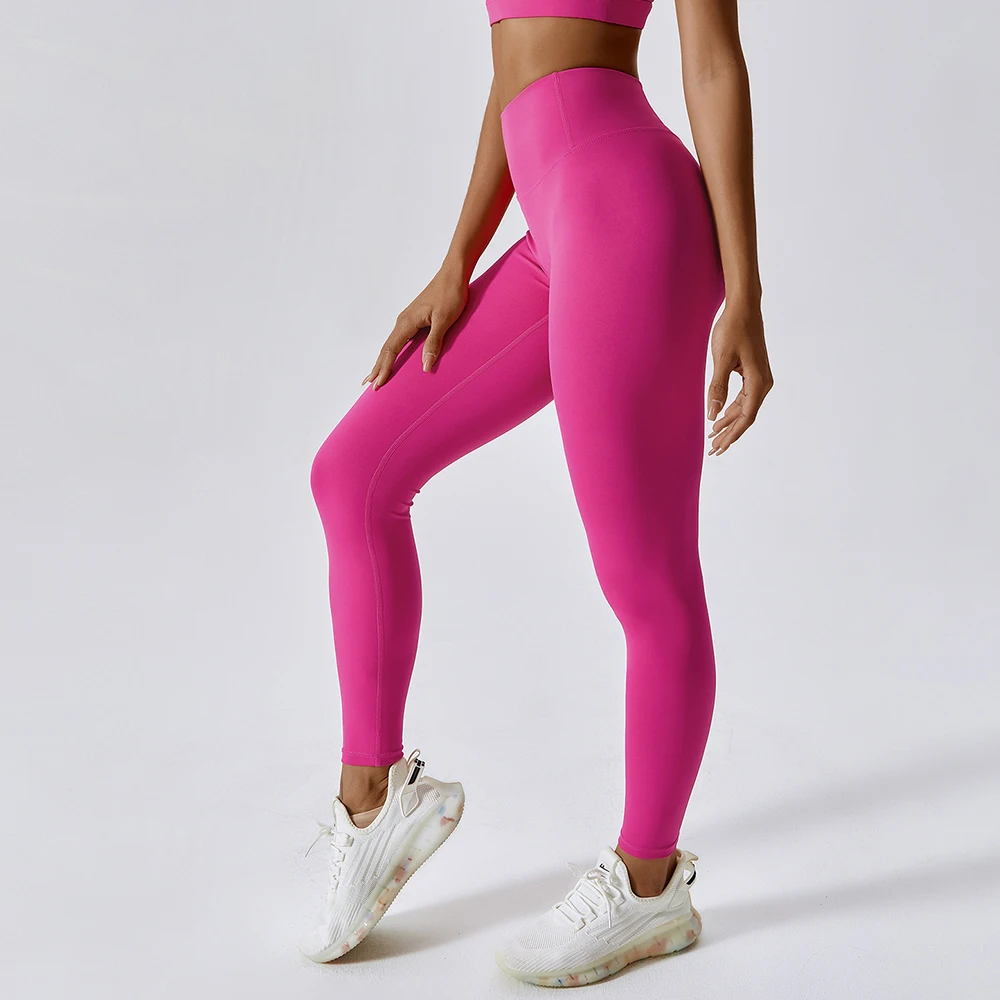 High Quality Women Spandex Activewear Outdoor Workout Pants High Waist Yoga Tight Leggings Scrunch Butt Lift Yoga Leggings