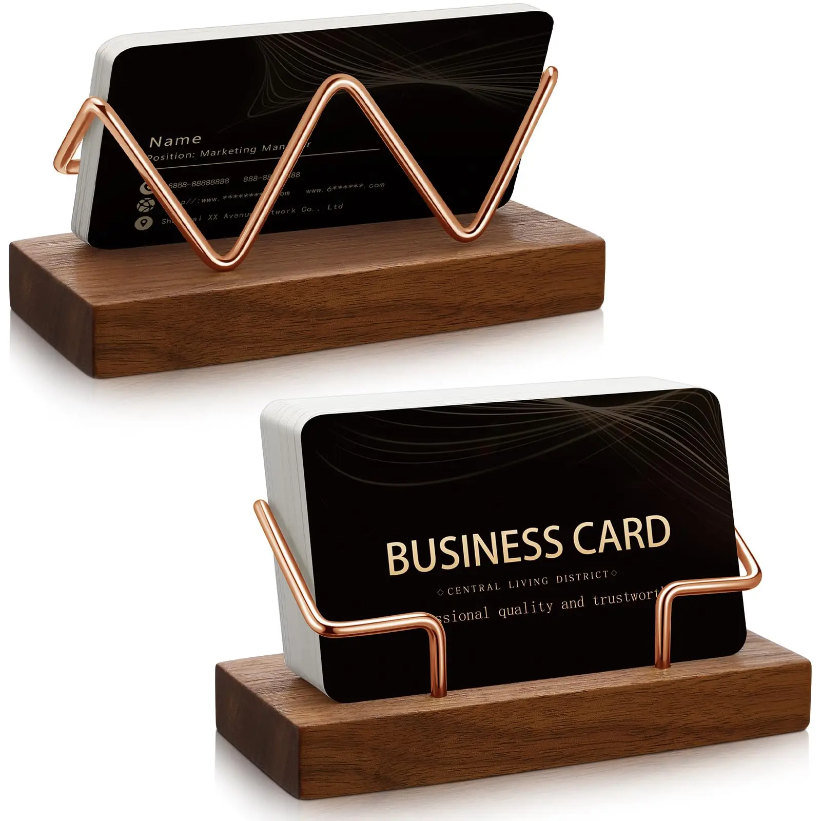 Wooden Business Card Holder Desktop Business Card Display Stand Postcard Holder Wooden Business Card Holder