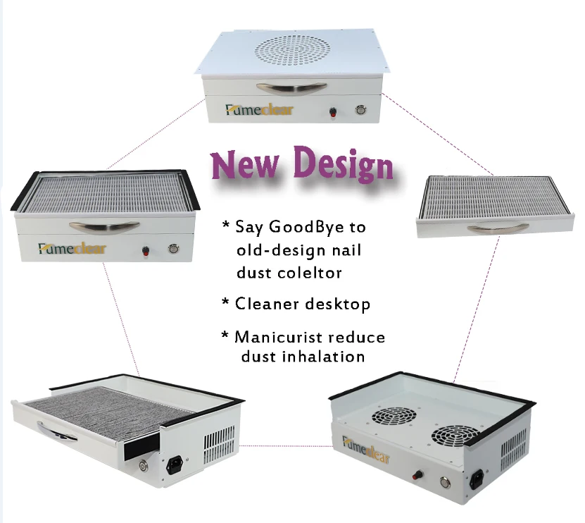 Professional Nail Table Dust Fan Vacuum Cleaner Machine 130w Professional Nail Dust Collector for Nail Salon