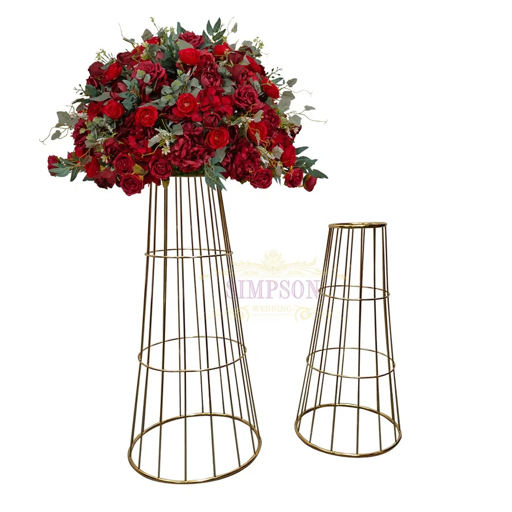 cheap golden metal flower stand metal plant stand shelf flower pot holder