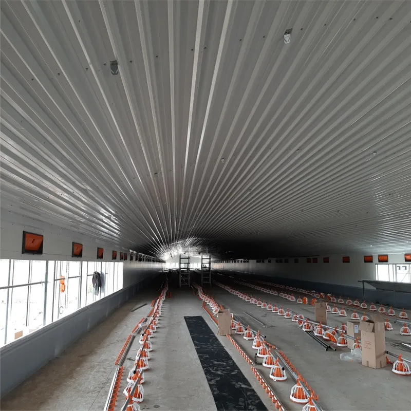 Free Range Type Prefab Broiler House and Battery Cage Type Chicken Farm House