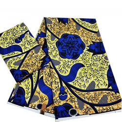 ACI Wholesale Cheap Indonesia Batik Fabric Best Quality Wax Printed Cloth Soft Real Cotton Wax 6 Yards/Piece For Women Dress