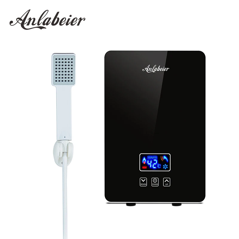anlabeier brand 220V/127V Mini Shower china geyser electric portable bath water heater for hotel