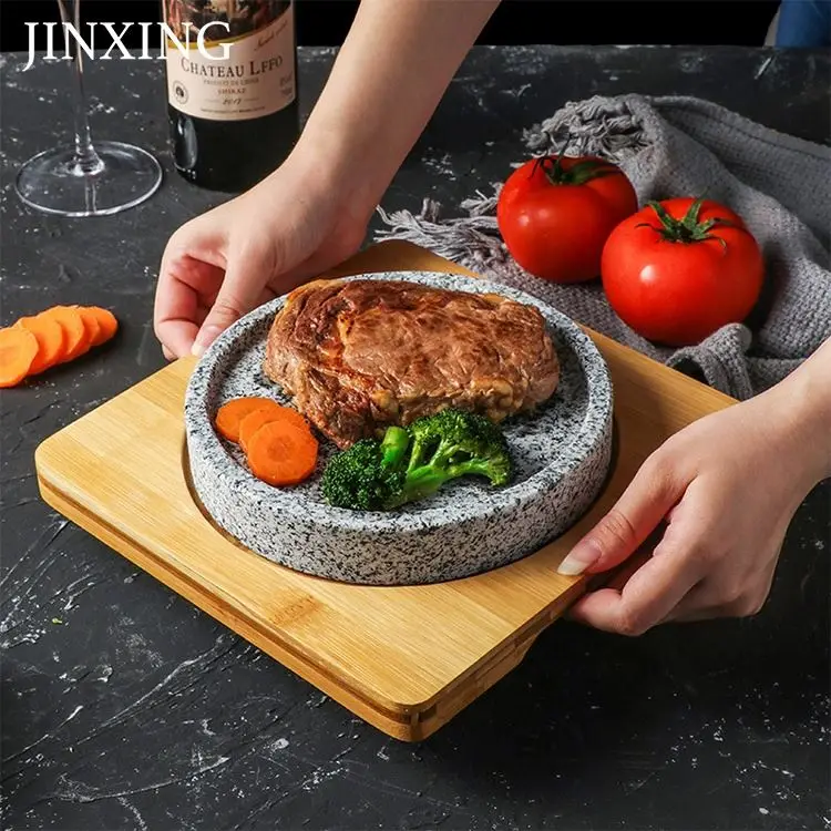 Прямая Заводская цена прочные долговечные камни для гриля пищевого класса лист из нержавеющей стали Круглый лавовый камень