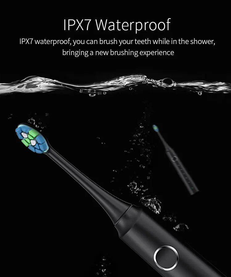 2024 New Premium Sound Wave toothbrush sonic electric toothbrushes 6pcs heads wireless charging with Travel Case