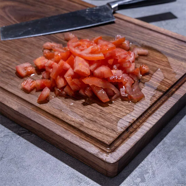 Factory Wholesale Custom Wood Bamboo Acacia Black Walnut Cutting Board Set Thick Wooden Chopping Block for Vegetables New Model