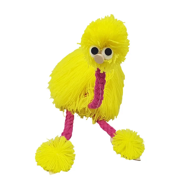 5 Colors Decompression Toy Cute Ostrich Marionette Hand Animal Puppet Toy Plush Ostrich Party Favor for Kids