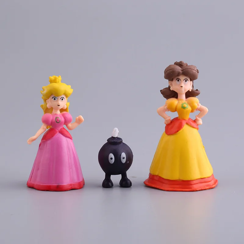 17pcs/set Mario Figure Doll Cake Topper Mini Movie Bros Toy