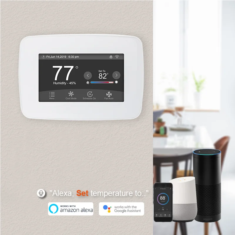 2 Heat/ 1 Cool  Programmable Thermostat for Home Heat Pump System and Conventional Single-Stage System