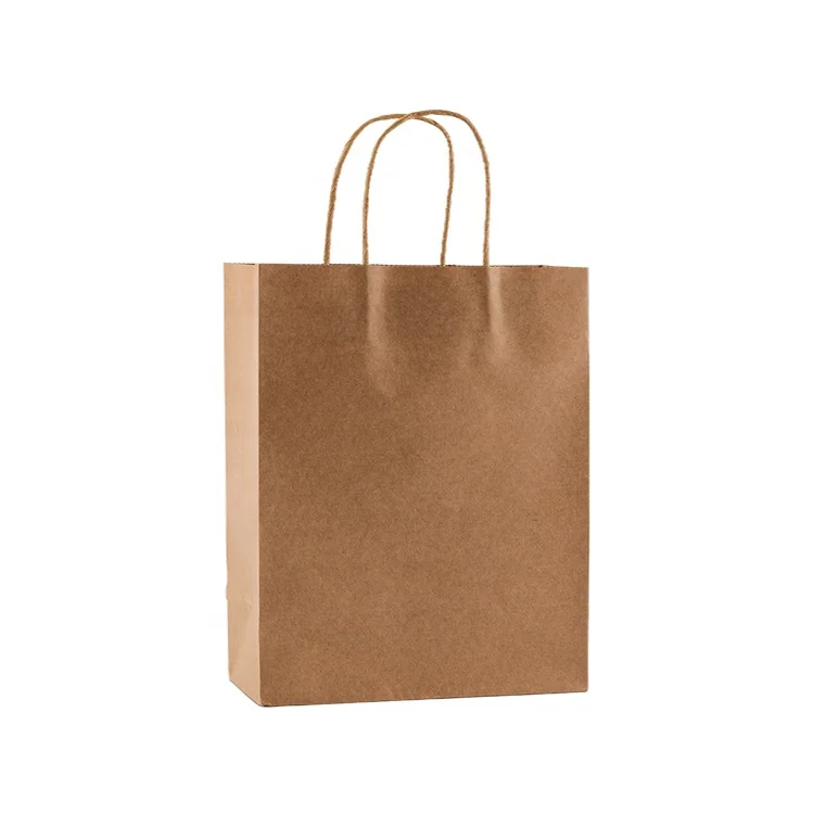 Competitive price party craft paper shopping bag 21*11*27 bolsas de papel in stock