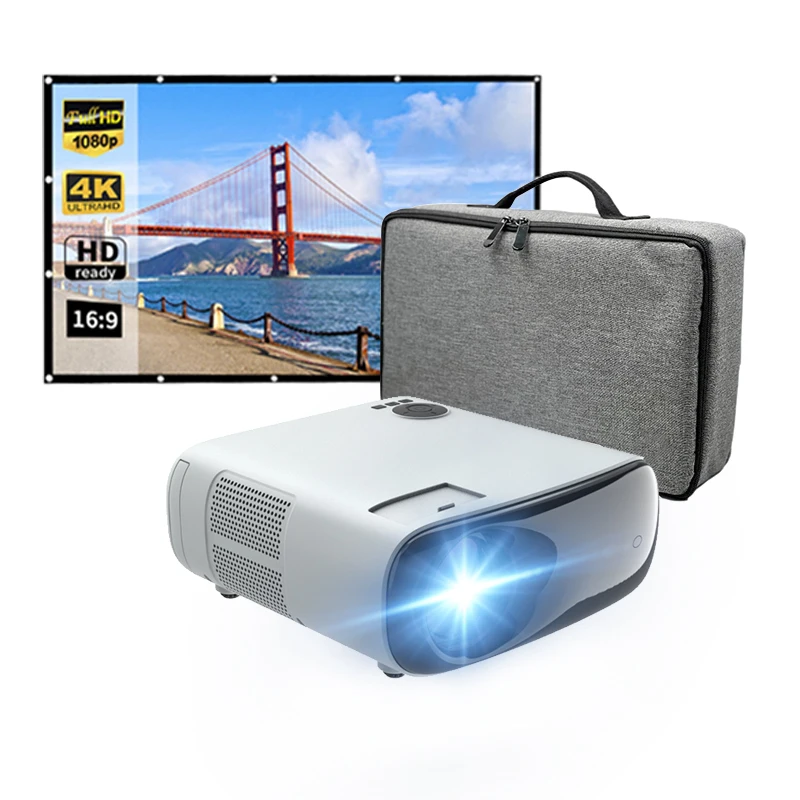 Somy Full HD 1080P Android Smart WiFi Home Theater Video Game LED LCD Hologram Projector Beamer PC Projector 4K