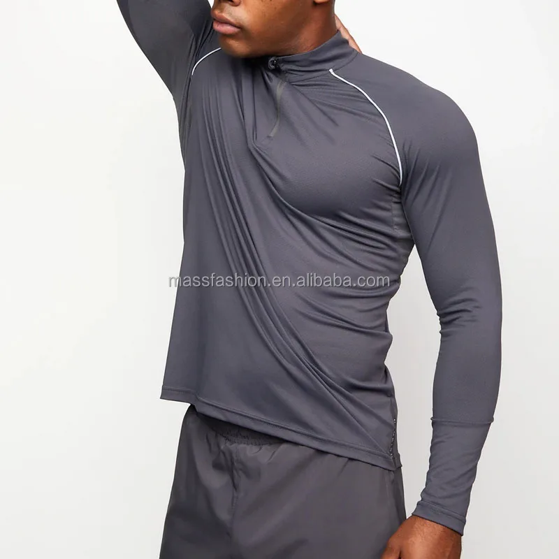 Promotion Bulk Cheap Price T Shirt Printing Custom Design Logo Factory Wholesale 1/4 Zip White Raglan Sleeve