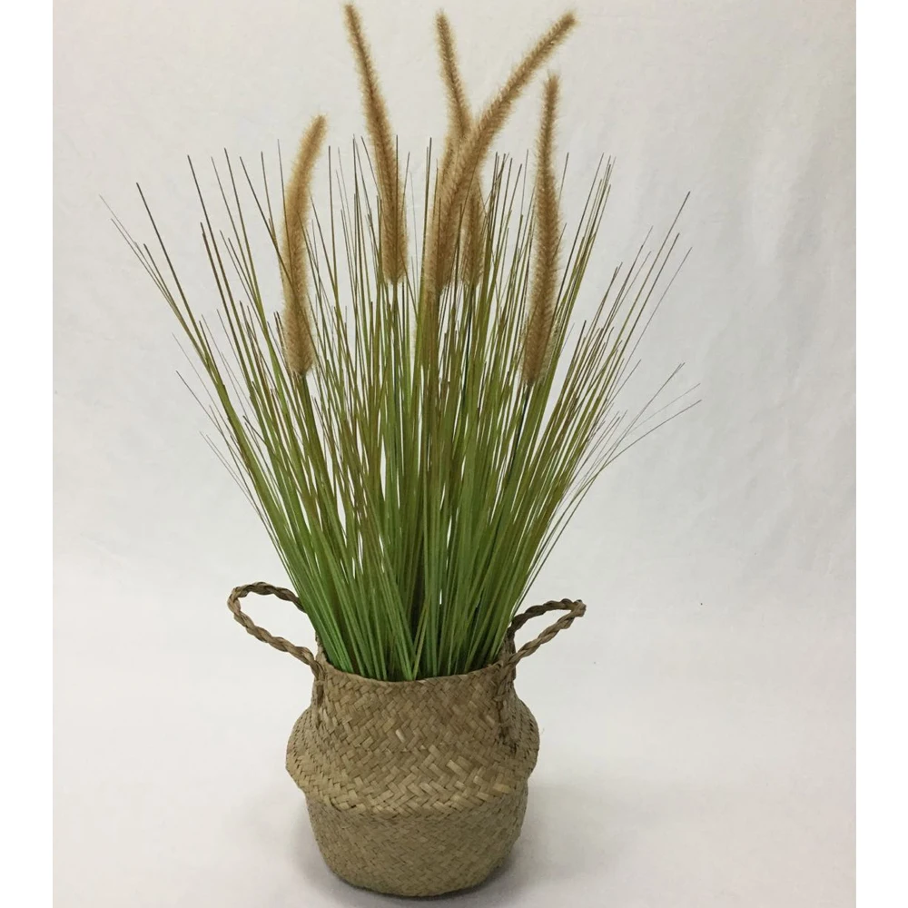 
2021 оптовые цены Qifang Шелковый Искусственный цветок домашний стол трава собака хвост с тканой раковиной 