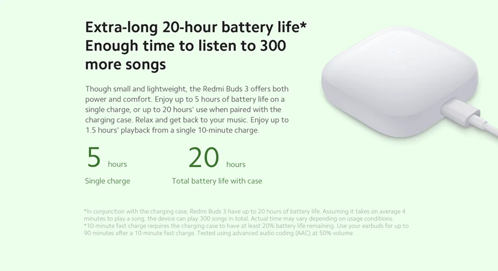 Xiaomi Redmi Buds 3 TWS Wireless  Headphones Dual Mic Noise Cancellation Earbuds Water Resistant AptX Adpative Earphone