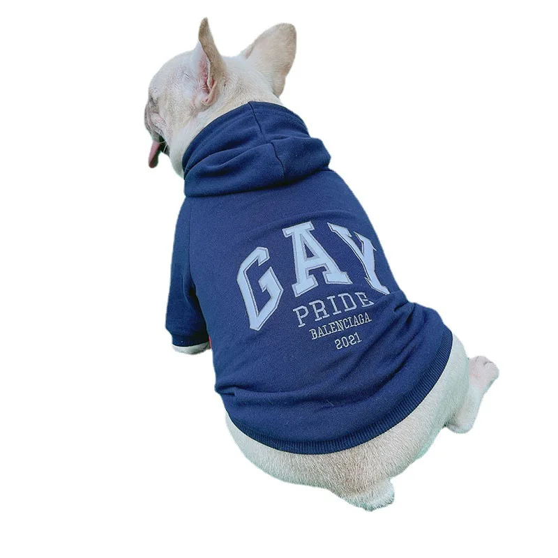 The New Fall 2022 Cotton Pet Clothing Dog Clothing Embroidery Paste Letter Dog Hoodie