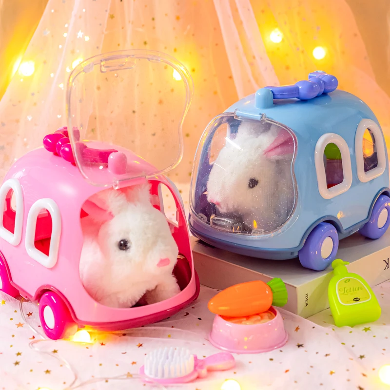 Electronic toy rabbit Robot plush toys Rabbit Can bark jump shake ears Funny stuffed animal toys For Children Birthday Gift