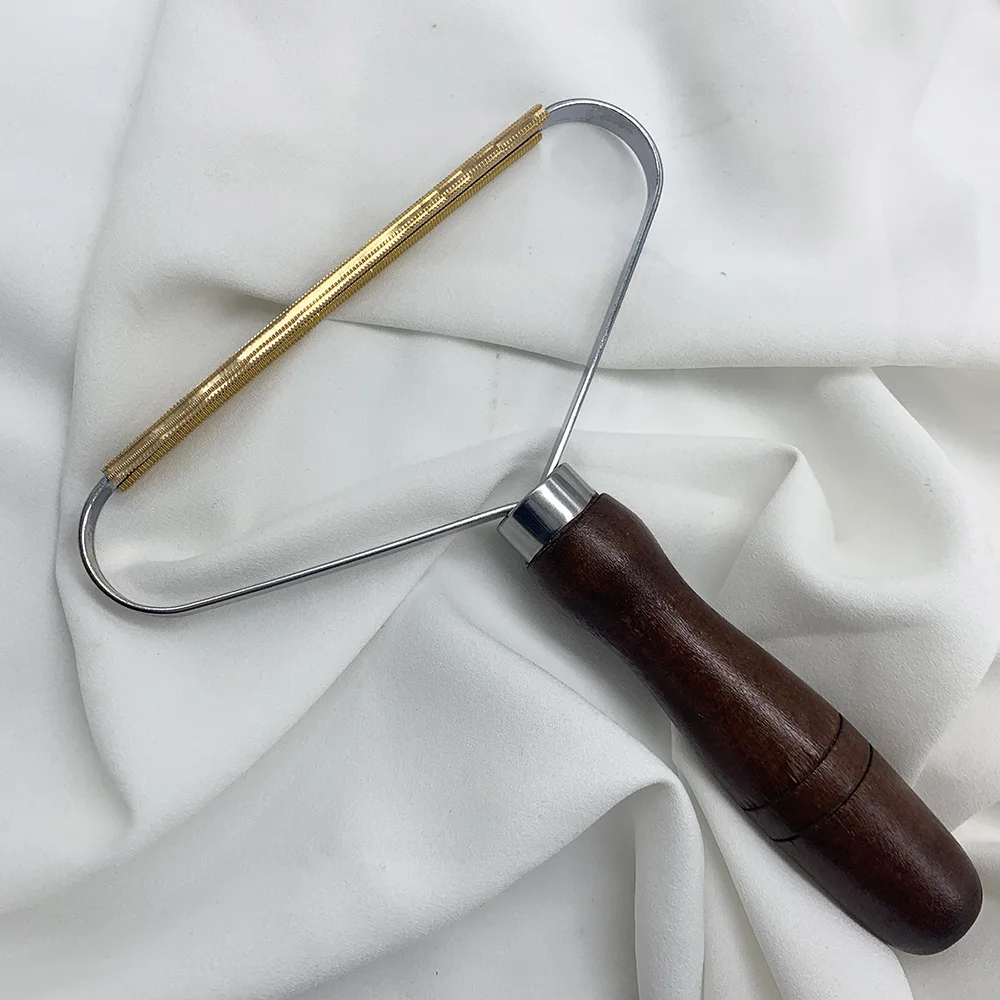 Wooden Cashmere Sweater Fabric Clothes Lint Remover Trimmer Shaver Manual Portable Pilling Machine Customized Clothing Care