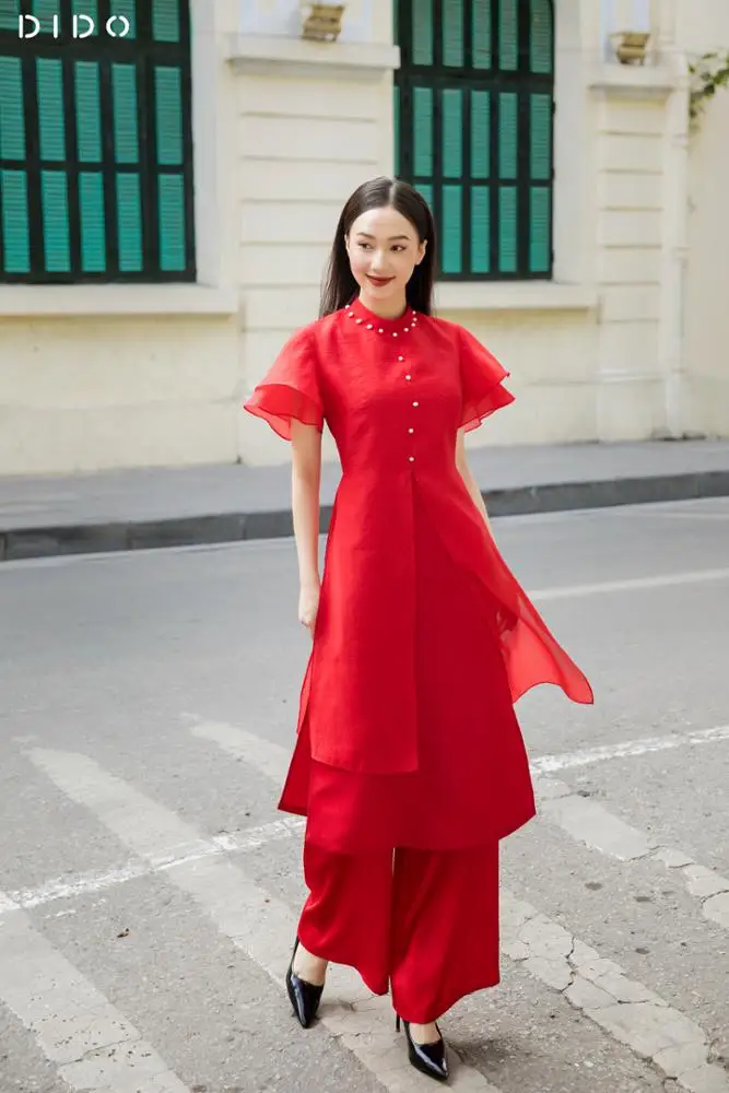 
Best Seller Mommy And Me Matching Outfits Vietnamese Traditional Ao Dai 2020 
