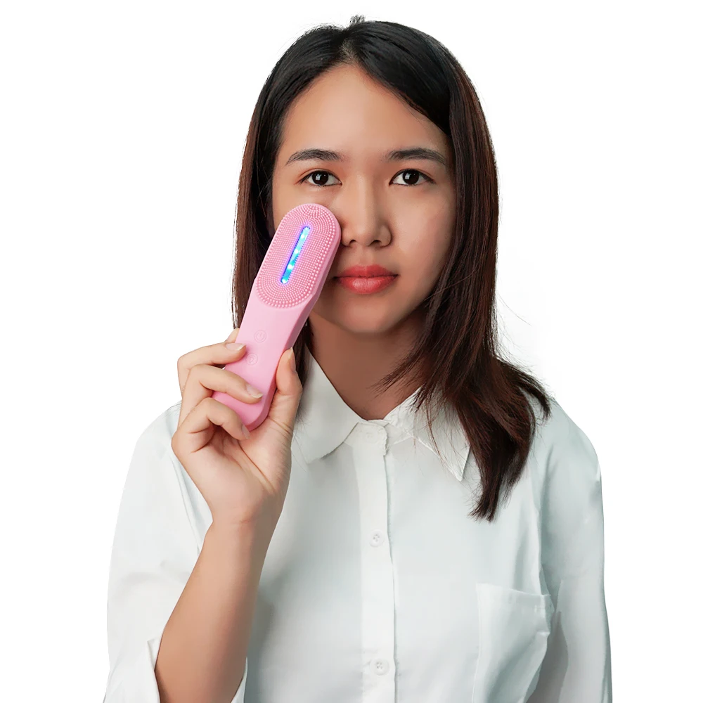 Уход за Кожей Мягкий силиконовый Электрический Мини sonic частная этикетка Очищающая щетка для лица