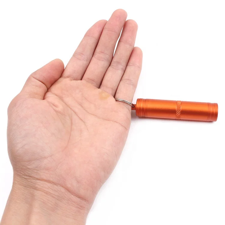 Custom Logo Iridescent Metal Pill Box Smell Proof Aluminum Storage Container Pill Holder Keychain Outdoor Travel