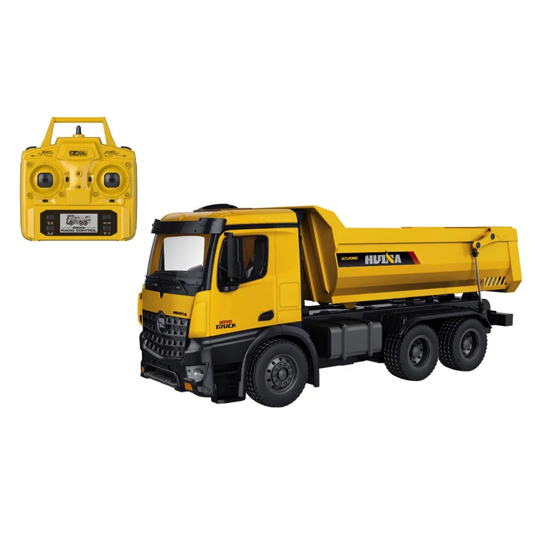 LEHOO Huina 1582 1/14 10CH RC Dump Truck Alloy construction truck 2.4GHz Remote Control RC Dump Truck
