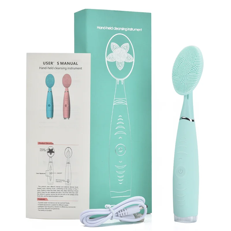 Silicone Facial Cleaning Brush Beauty Face Pore Deep Cleanser Vibrating Electric Face Cleansing Brush of Enjoy Beauty
