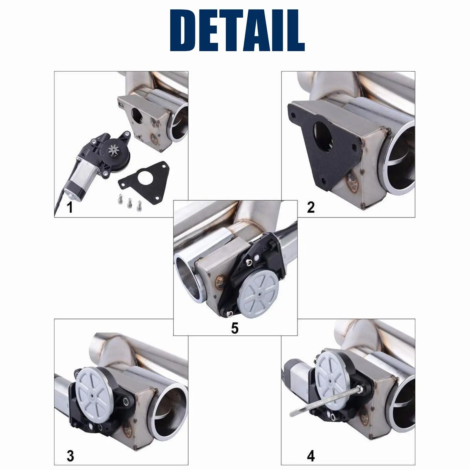 Universal Car Autos Exhaust Dual Valve Switch Electric Y Pipe E-Cut Out Bypass Catback Remote Control 304 stainless steel