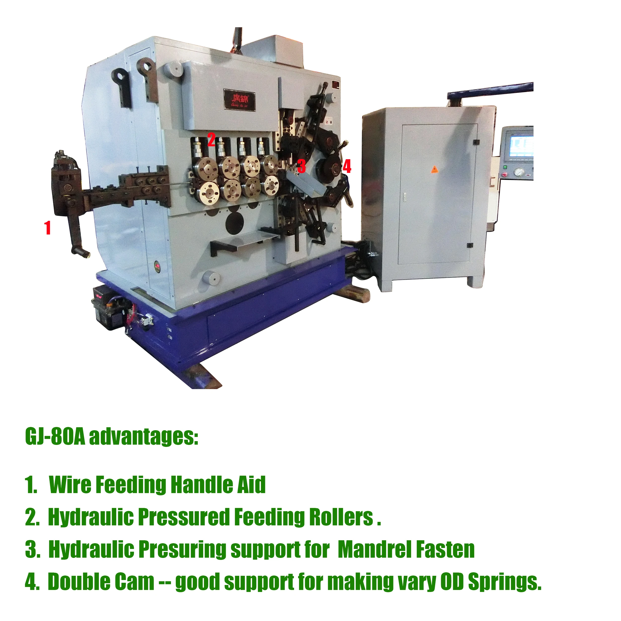 Heavy duty mold spring  compression spring coiling machine 8mm wire thick