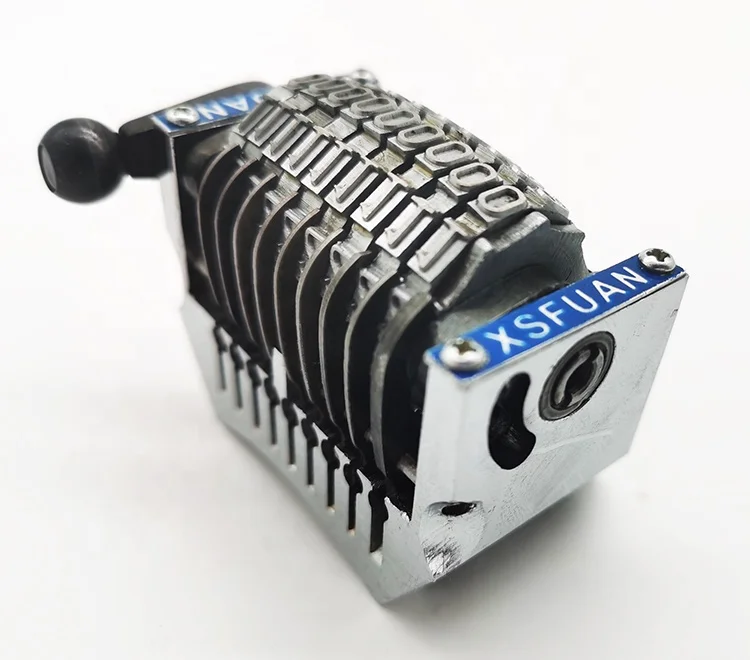 2021 newly printing rotary type 9 digit  numbering head numbering machine printing number on paper