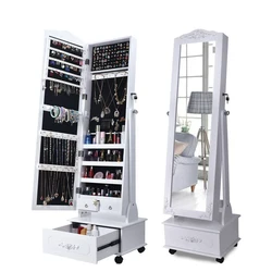 Bedroom Furniture New Design Full Length Jewelry Cabinet with Mirror High Quality Wooden Home Furniture Customized Logo Modern