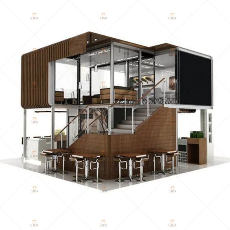 Поп-ап контейнер бар и кофейня для сборного контейнера