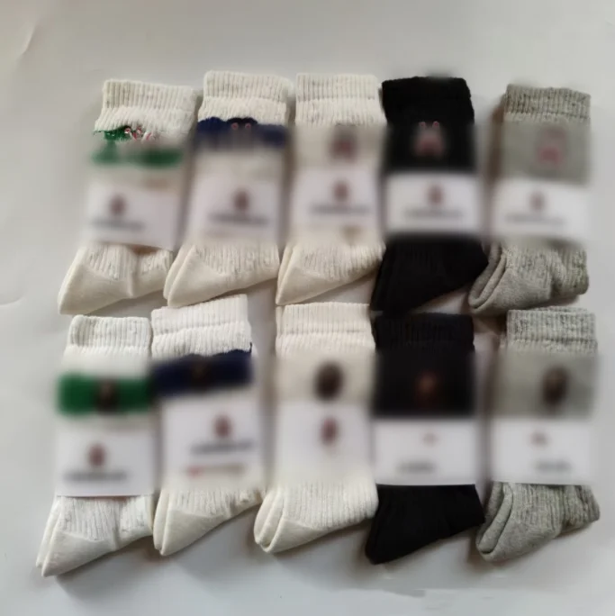 Wholesale Designer Sports Ape Embroidered Socks Custom Brand Cotton Dress Autumn Knitted Socks Women Men Fashion Socks