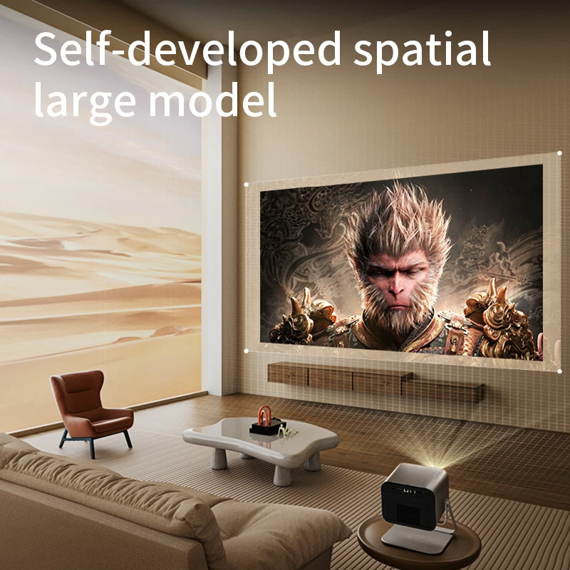 Portable 4K WiFi DLP Projector Auto Focus Lens LCD Pico Short Throw USB Screen 3D Gaming Movie Parties Includes Remote Control