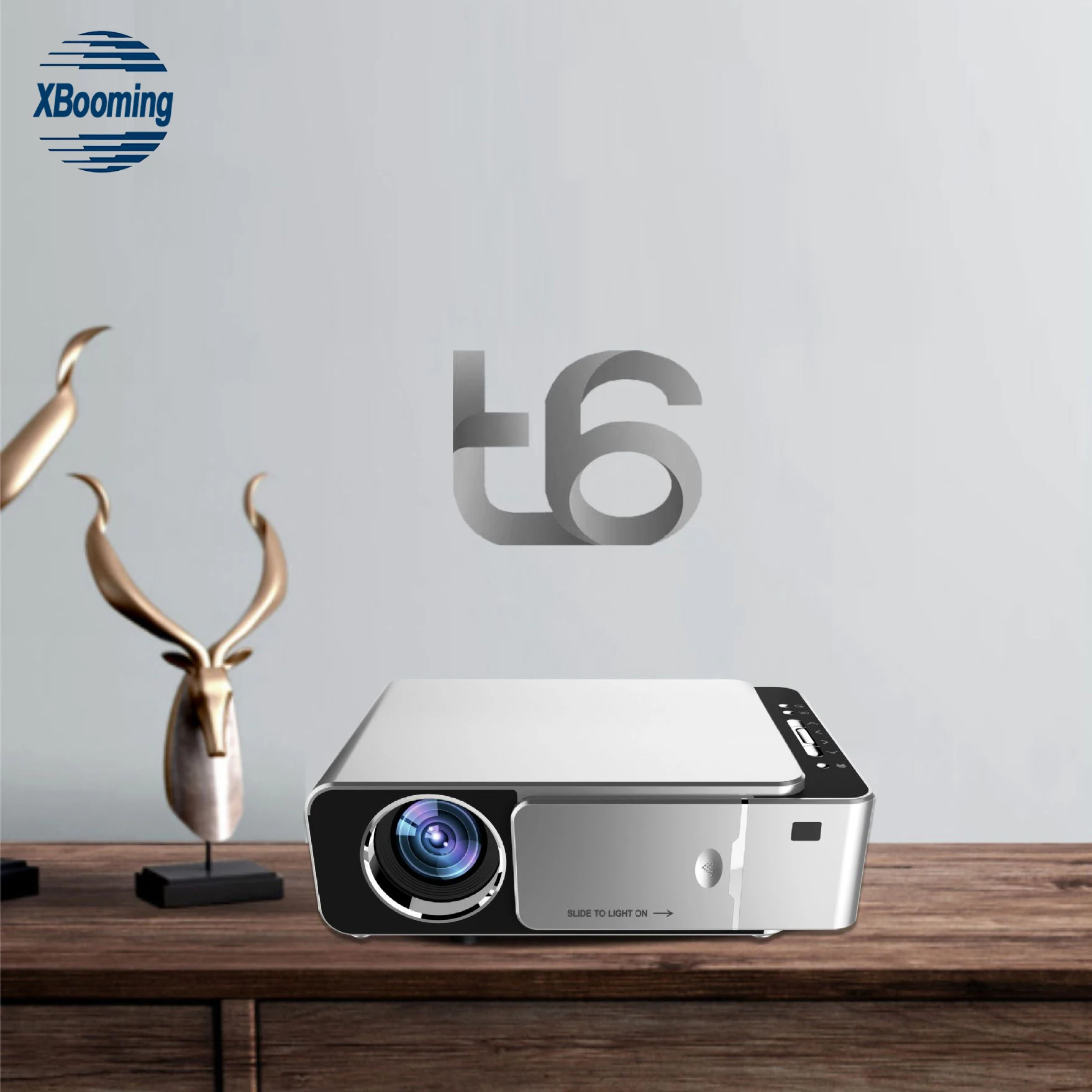 2021 New Wholesale LCD 3500 Lumens Home Coffee Office mini projectors 4k T6 laser phone projector