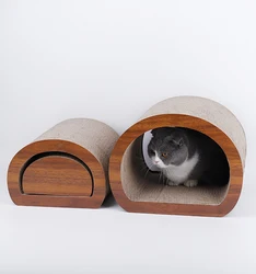 Tunnel Cat scratching corrugated cat scratcher