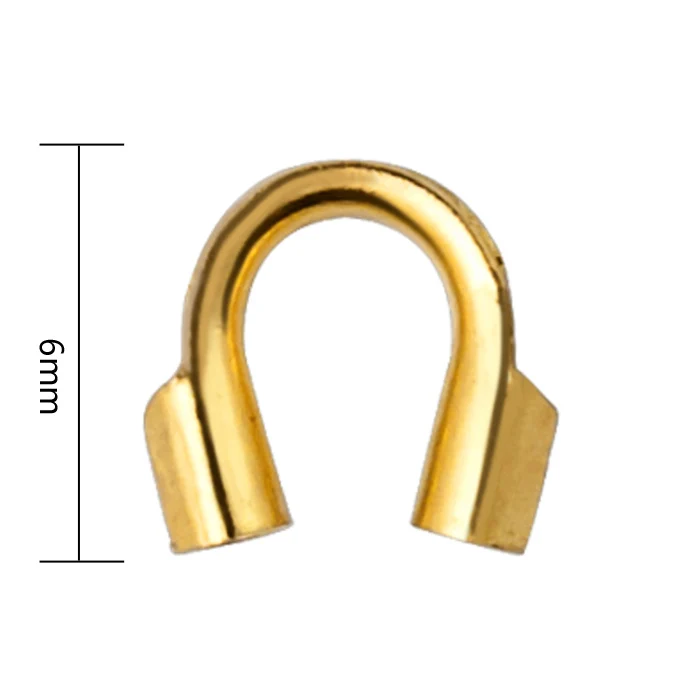 Brass Wire Guard Gold Plated Beads Wire Guardians Various Wire Protectors for DIY Jewelry Making