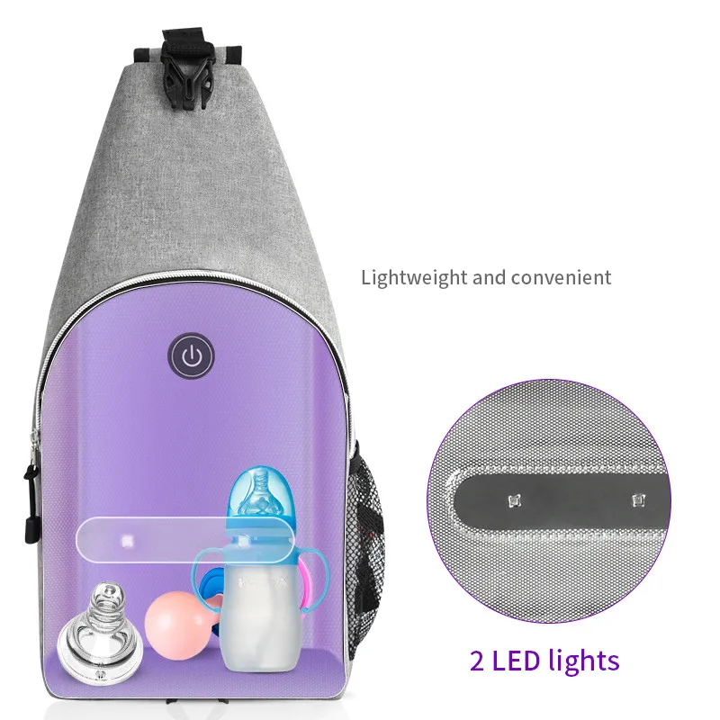 Мужская сумка-слинг с ультрафиолетовым светом, водонепроницаемая нагрудная Сумочка через плечо с УФ-стерилизатором, слинг-рюкзак для мужчин