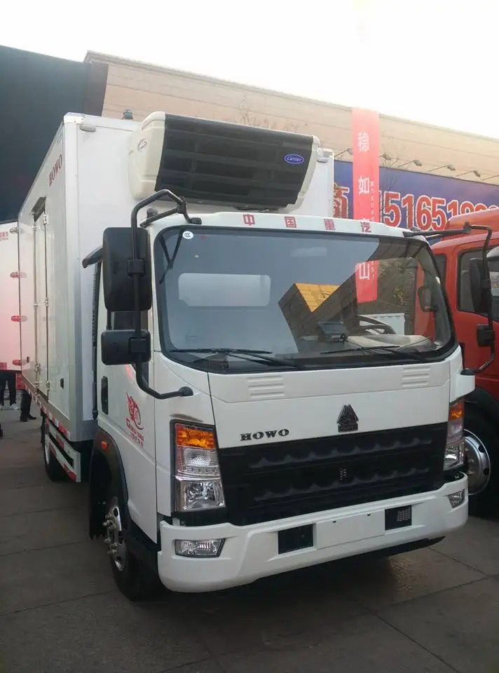 New HOWO Refrigerator Fridge Truck Food Storage Transport Sinotruk Sinotruck Light Truck Dump trucks