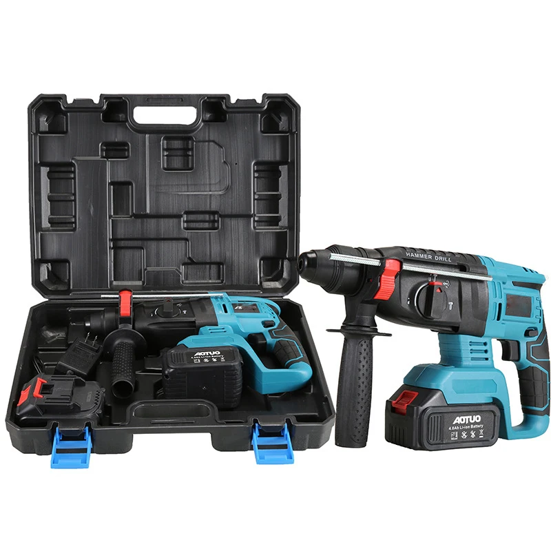 4 in 1 Power Tool Set 21V Brushless Li-ion Battery Cordless Drill Hammer Wrench Electric Tool Set