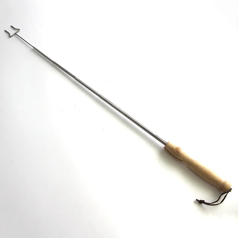 Hot sales 32-inch Telescoping Skewers Stainless Steel Marshmallow Roasting Sticks BBQ Hotdog Sausage Fork for Outdoor Campfire