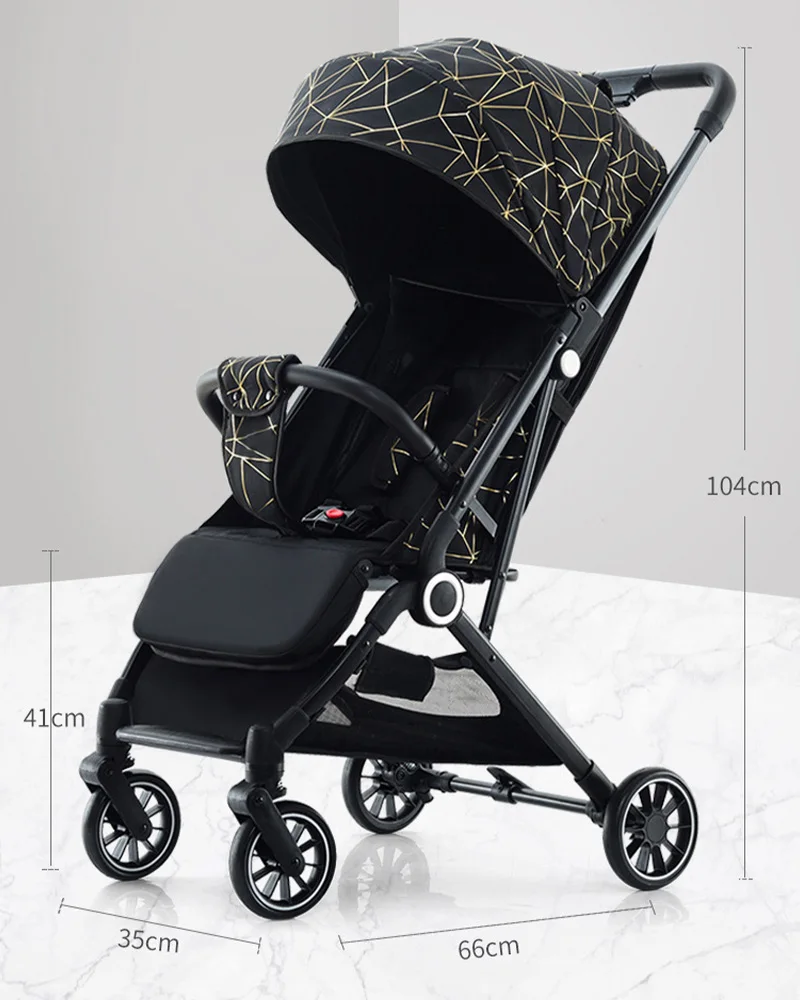 Foldable High Quality Baby Stroller Portable Lightweight Stroller Wagon Luxury Travel Baby Carriage for Newborn Infant Pushchair